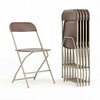 Flash Furniture Hercules Series Plastic Folding Chair Brown - 6 Pack 650LB Weight Capacity Comfortable Event Chair-Lightweight Folding Chair 6-LE-L-3-BROWN-GG